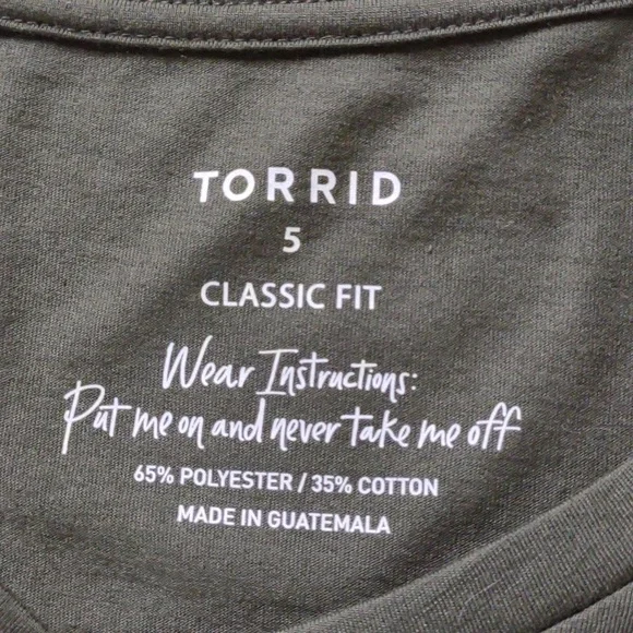 New Torrid Size 5X Army Green classic fit rop - Picture 6 of 8